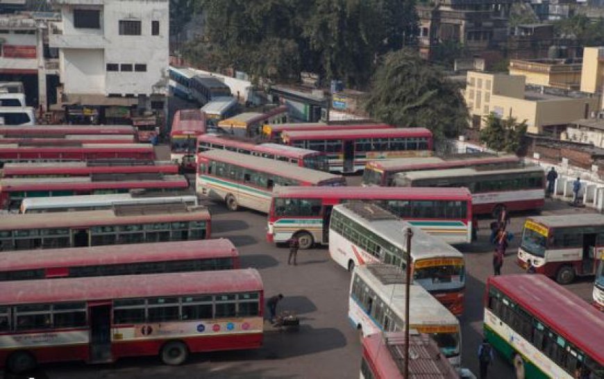 Road Law :  सड़क कानून का परिवहन निगम में दिख रहा भारी विरोध, लखनऊ में चक्का जाम